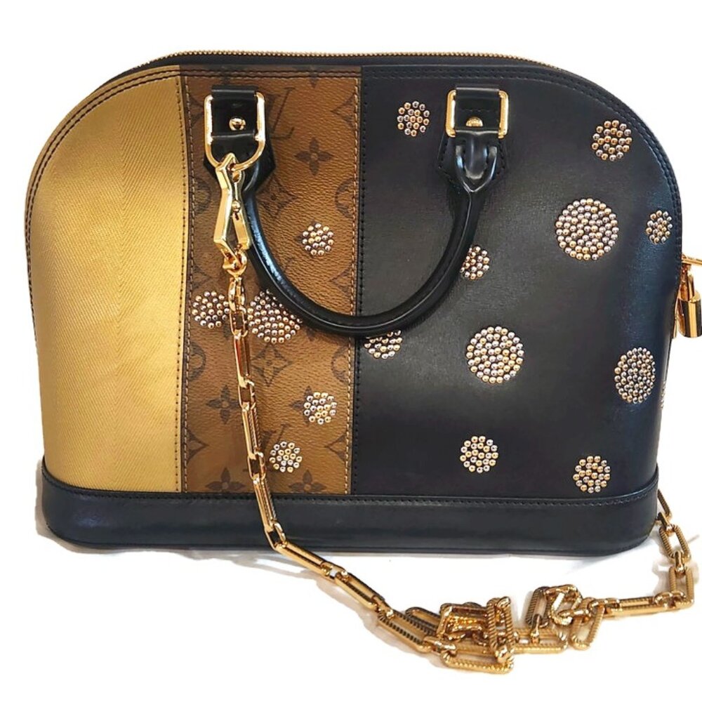 Louis Vuitton Reverse Monogram Studded Night Lights Alma PM